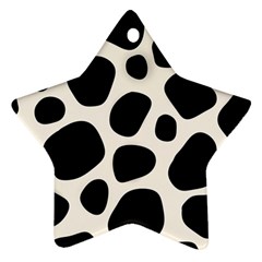 Leoperd-white-black Background Ornament (star) by nate14shop