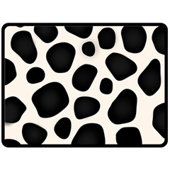 Leoperd-white-black Background Fleece Blanket (large)  by nate14shop