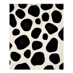 Leoperd-white-black Background Shower Curtain 60  X 72  (medium)  by nate14shop