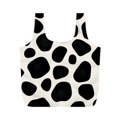 Leoperd-white-black Background Full Print Recycle Bag (m) by nate14shop