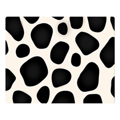 Leoperd-white-black Background Double Sided Flano Blanket (large) 