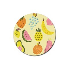 Graphic-fruit Rubber Coaster (Round)