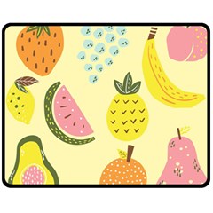 Graphic-fruit Fleece Blanket (medium)  by nate14shop