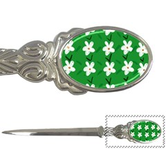 Flowers-green-white Letter Opener by nate14shop