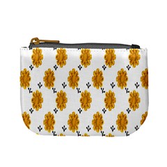 Flowers-gold-white Mini Coin Purse