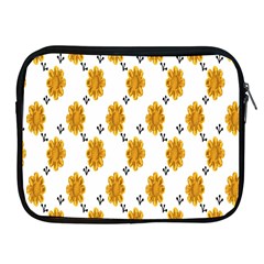 Flowers-gold-white Apple Ipad 2/3/4 Zipper Cases by nate14shop