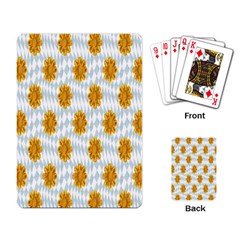 Flowers-gold-blue Playing Cards Single Design (rectangle) by nate14shop