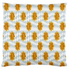 Flowers-gold-blue Standard Flano Cushion Case (two Sides)