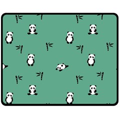 Pandas Fleece Blanket (medium)  by nate14shop