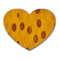 Mustard Heart Mousepads by nate14shop