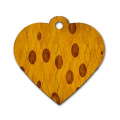 Mustard Dog Tag Heart (two Sides) by nate14shop