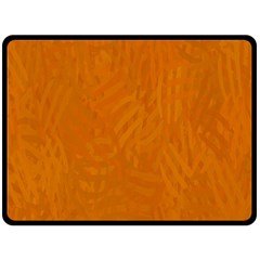 Orange Double Sided Fleece Blanket (large)  by nate14shop