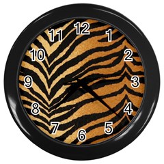 Greenhouse-fabrics-tiger-stripes Wall Clock (black) by nate14shop