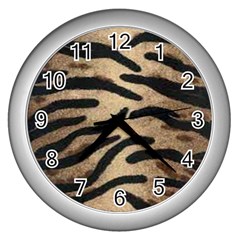 Tiger 001 Wall Clock (silver)