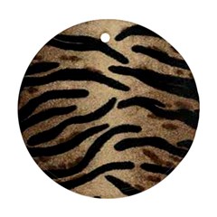 Tiger 001 Round Ornament (two Sides) by nate14shop