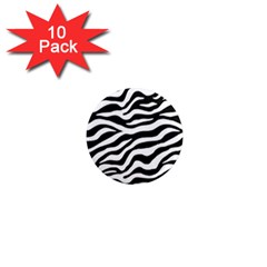 Tiger White-black 003 Jpg 1  Mini Magnet (10 Pack)  by nate14shop
