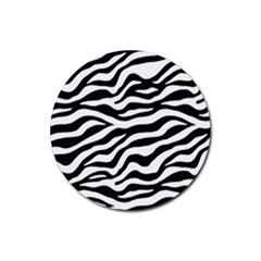 Tiger White-black 003 Jpg Rubber Coaster (round) by nate14shop