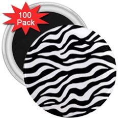 Tiger White-black 003 Jpg 3  Magnets (100 Pack) by nate14shop