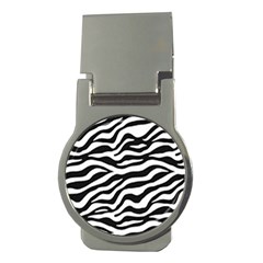 Tiger White-black 003 Jpg Money Clips (round) 