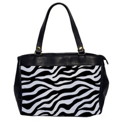 Tiger White-black 003 Jpg Oversize Office Handbag by nate14shop
