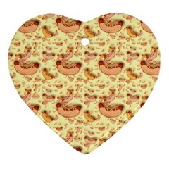 Hot-dog-pizza Ornament (heart)