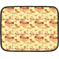 Hot-dog-pizza Double Sided Fleece Blanket (mini)  by nate14shop