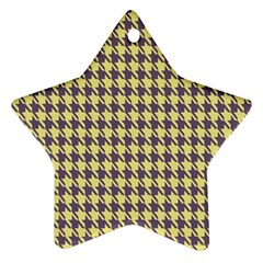 Houndstooth Star Ornament (two Sides) by nate14shop