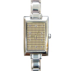 Houndstooth Rectangle Italian Charm Watch by nate14shop