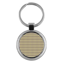 Houndstooth Key Chain (round) by nate14shop