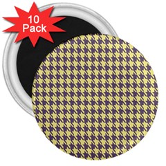 Houndstooth 3  Magnets (10 Pack)  by nate14shop