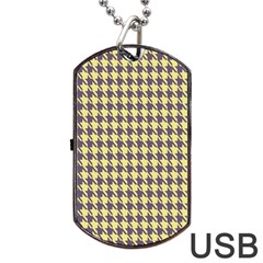 Houndstooth Dog Tag Usb Flash (two Sides) by nate14shop
