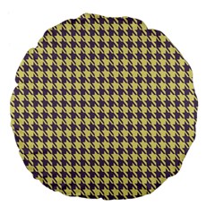 Houndstooth Large 18  Premium Flano Round Cushions