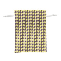 Houndstooth Lightweight Drawstring Pouch (l) by nate14shop