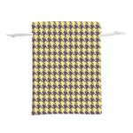 Houndstooth Lightweight Drawstring Pouch (M) Front