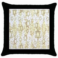 Star-of-david-001 Throw Pillow Case (black)