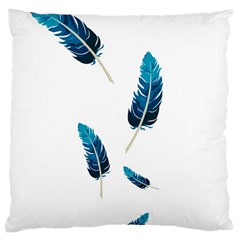 Feather Bird Large Cushion Case (one Side) by artworkshop