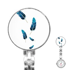 Feather Bird Stainless Steel Nurses Watch by artworkshop