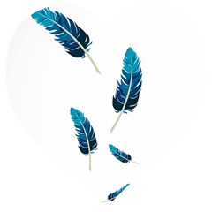 Feather Bird Wooden Puzzle Heart