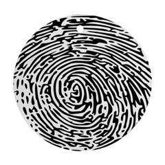 Fingerprint Round Ornament (two Sides) by artworkshop