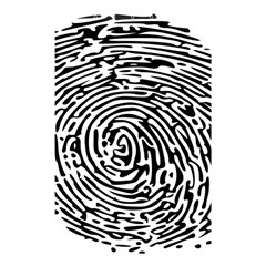 Fingerprint Shower Curtain 48  X 72  (small)  by artworkshop