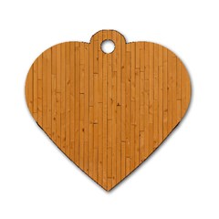 Hardwood Vertical Dog Tag Heart (two Sides)