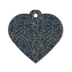 Nature Twigs Dog Tag Heart (one Side) by artworkshop