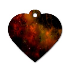 Space Science Dog Tag Heart (two Sides) by artworkshop