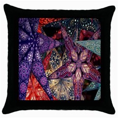 Stars-001 Throw Pillow Case (Black)