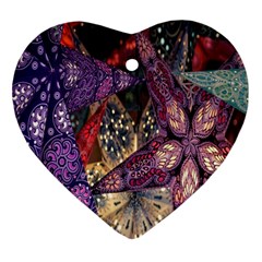 Stars-001 Heart Ornament (Two Sides)