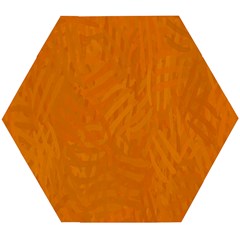Orange Wooden Puzzle Hexagon