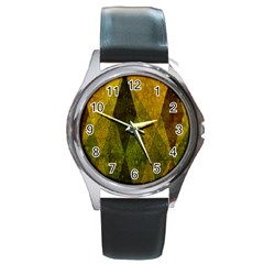 Rhomboid 001 Round Metal Watch by nate14shop