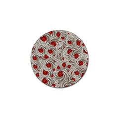 Cream With Cherries Motif Random Pattern Golf Ball Marker (4 pack)