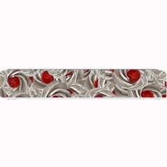 Cream With Cherries Motif Random Pattern Small Bar Mats