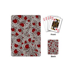 Cream With Cherries Motif Random Pattern Playing Cards Single Design (Mini)